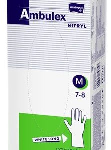 Ambulex rukavice NITRYLOVÉ veľ. M, biele, nesterilné, nepúdrované, 100ks
