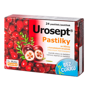 Dr. Müller UROSEPT Pastilky bez cukru na močové cesty 24 ks