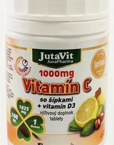 JutaVit Vitamín C 1000 mg so šípkami + vitamín D3, 100 ks