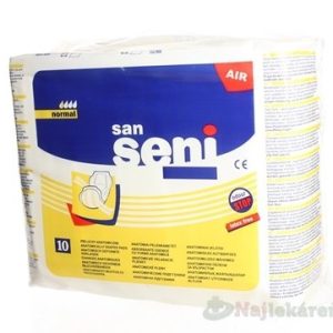Seni SAN AIR NORMAL VKLAD. PLIENKY pre inkont. 32x64cm, savosť 1290ml, 10ks